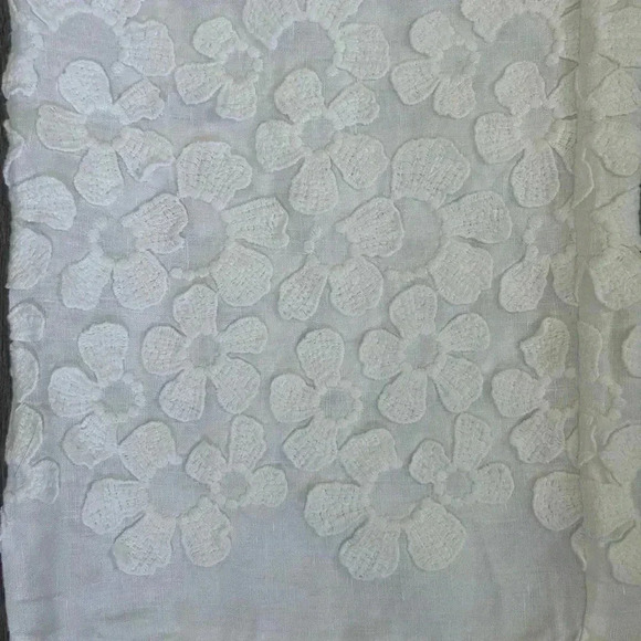 LaFabbricadeilino 100% Linen white floral derail pants size M Italy made Boho - Picture 12 of 12
